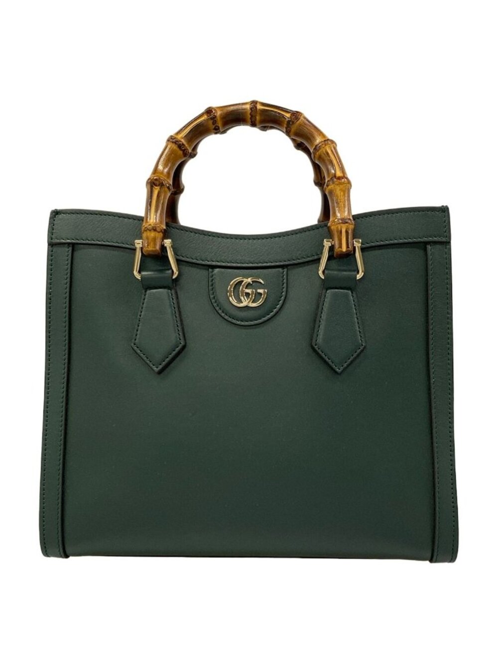 Gucci Handbag Diana Tote Medium Bamboo Green Leather